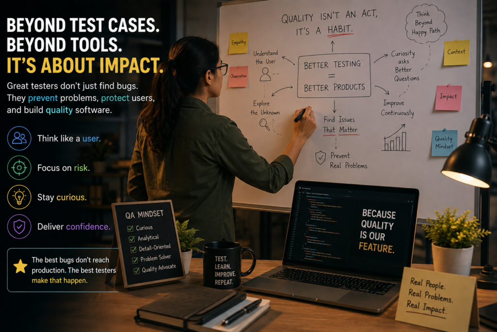 QA tester applying curiosity, risk analysis and human judgment to improve software quality.