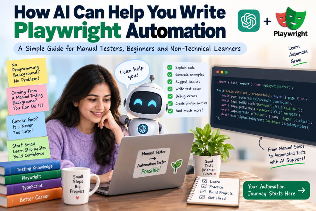 AI Playwright Automation for manual testers and beginners