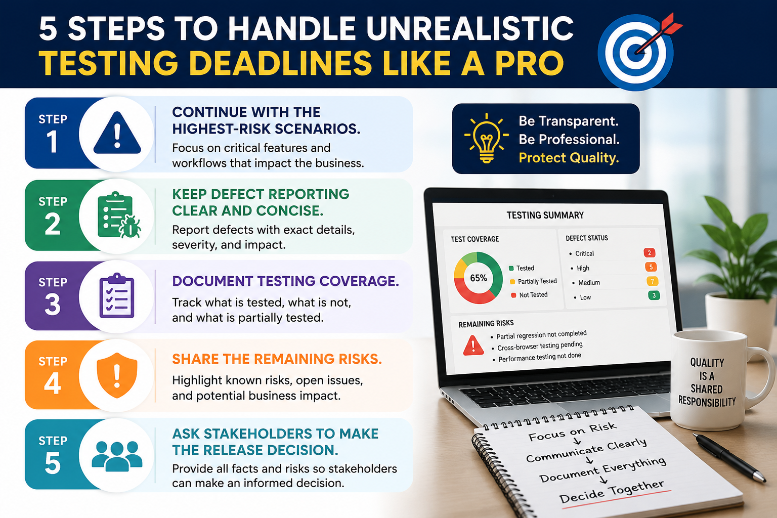 5 steps to handle unrealistic testing deadlines as a QA engineer