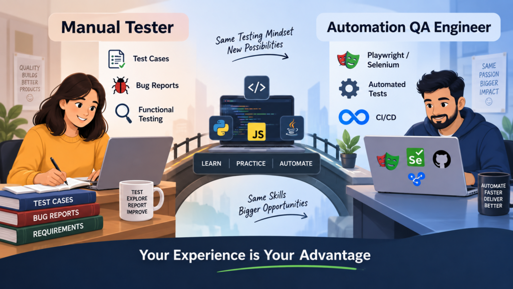 Manual testing to automation testing career roadmap
