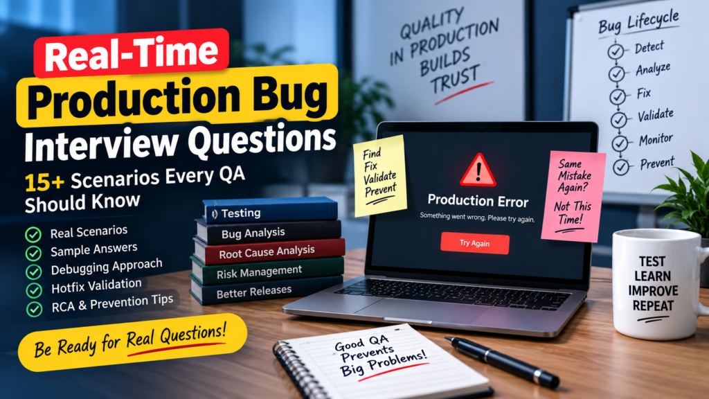Real-time production bug interview questions for QA professionals