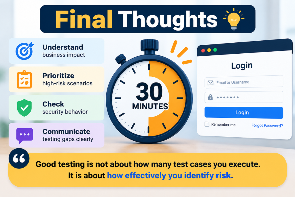 how to test a login page in 30 minutes