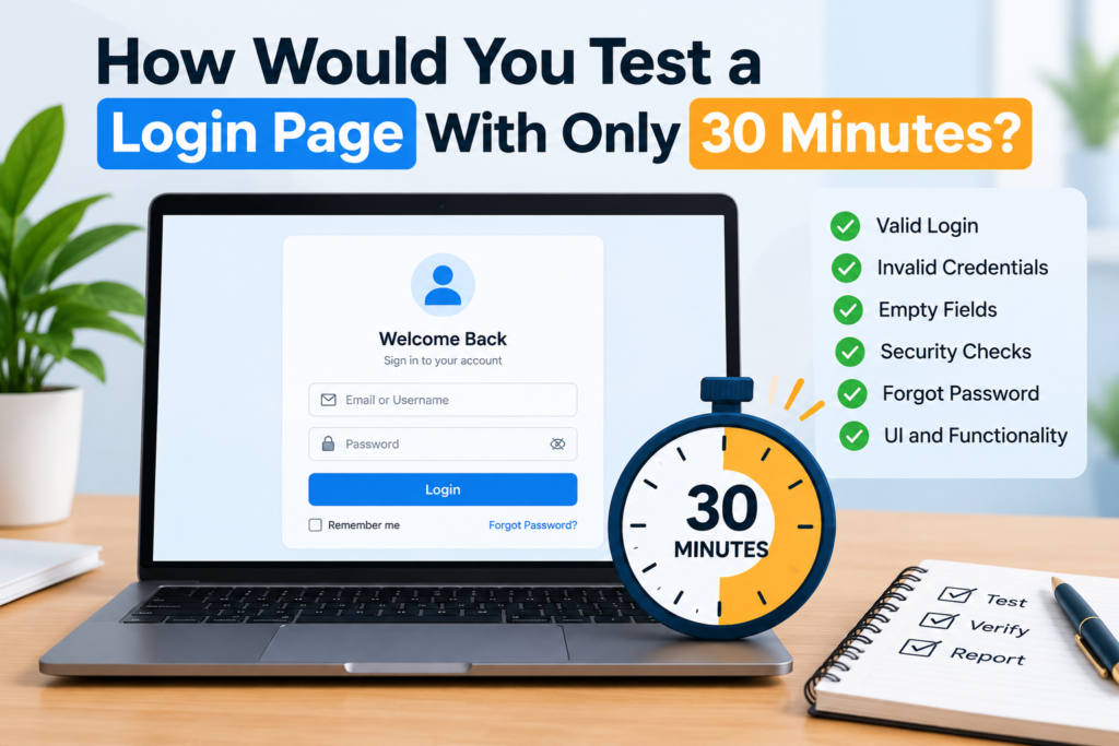 How to test a login page in 30 minutes checklist for QA engineers